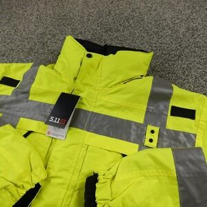 NEW 5.11 Tactical Jacket Mens S Yellow 3 In 1 Rev High Vis Parka Coat Reflective